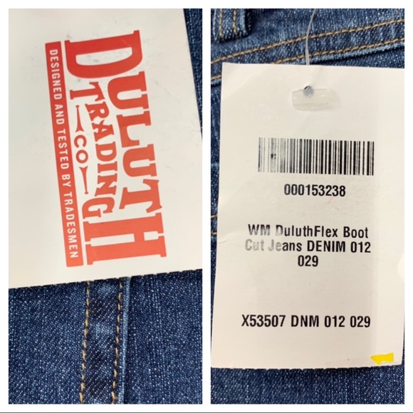 Duluth Trading Co Women’s Flex Boot Cut Jeans Medium Dark Wash New Nwt Size 12 - Picture 11 of 16